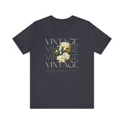 Short Sleeve - Floral Print T-shirt - GlassyTee