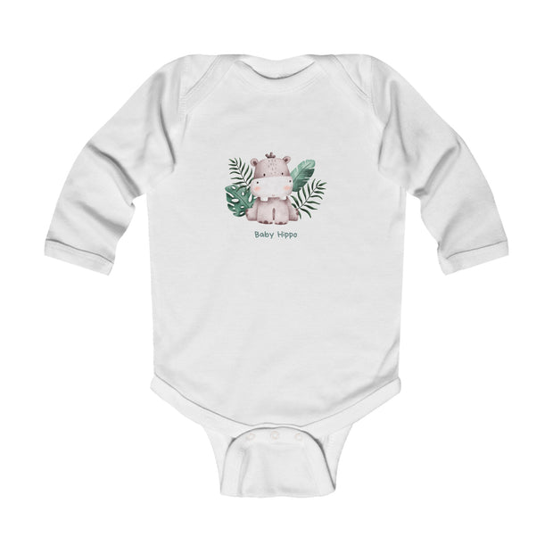 Baby Hippo - Long Sleeve Bodysuit