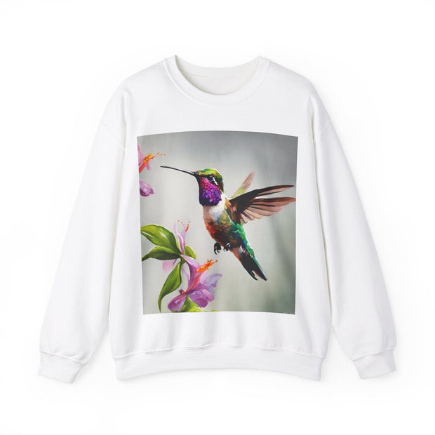 Ladies Humming Bird Print Sweatshirt - GlassyTee