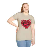 Unisex Softstyle T-Shirt - Heart of Roses - GlassyTee