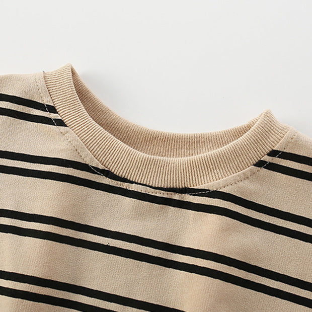 Boy's Striped  Pullover Sweatshirt - GlassyTee