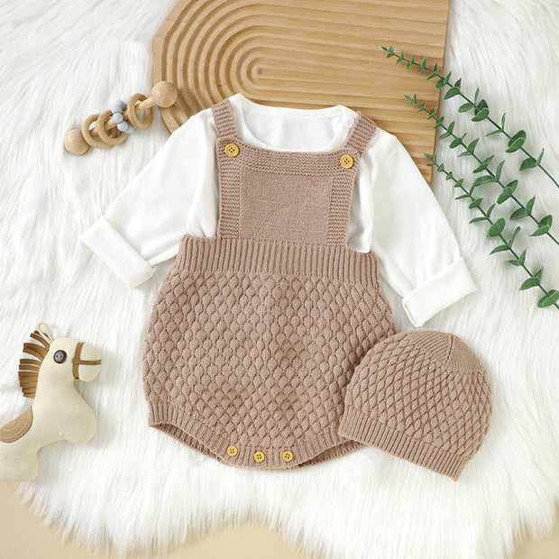 Knitted Onesies With Hat - GlassyTee